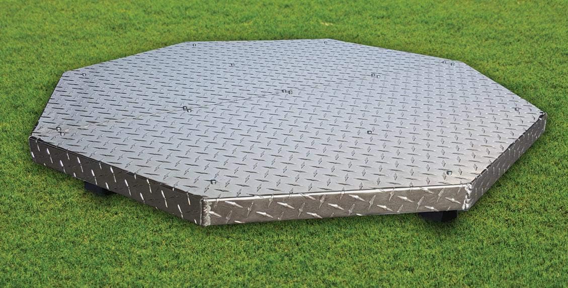 Deck Defender & Grass Guard MAX - Fire Pit Base & Heat Shield - Metal Fireproof Pad for Under Fire Pit - Heat Resistant Protector for Outdoor Deck, Grass, Patio - Protect Surfaces from Heat Damage