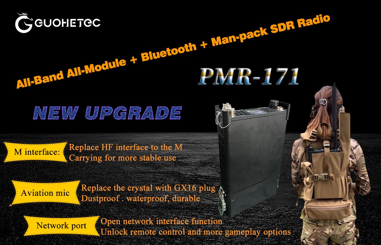 GUOHETEC PMR-171 All-band All-mode SDR CB Radio 100KHz-2GHz 20W