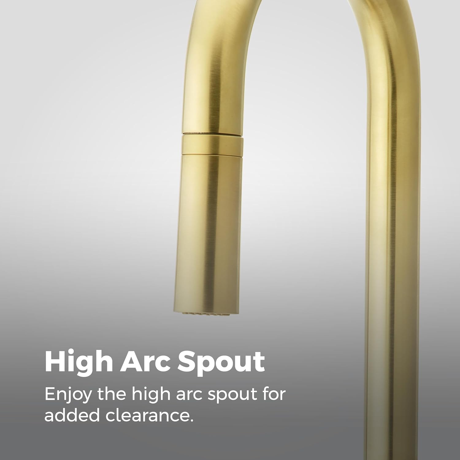 Pfister Zanna Kitchen Faucet with Pull Down Sprayer and Soap Dispenser, Single Handle, High Arc, NSF Certified, Brushed Gold Finish, F5297ZNRBG