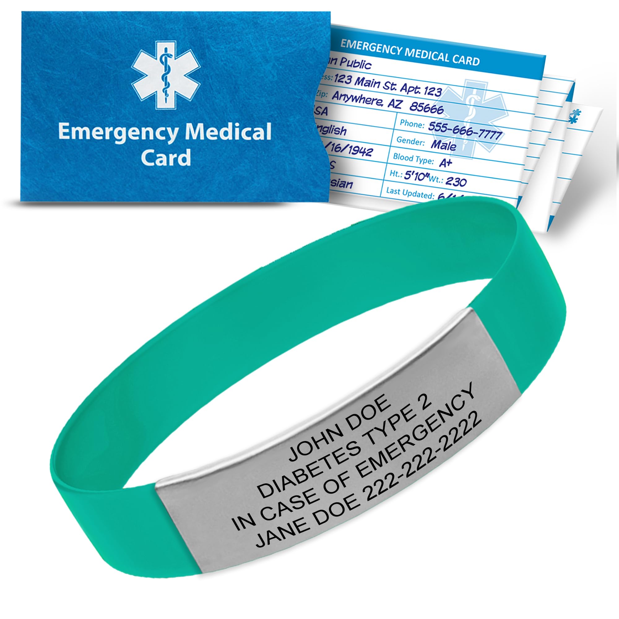 Performance IDs Silicone Medical Alert Bracelet - Women's & Men's ID Bracelets