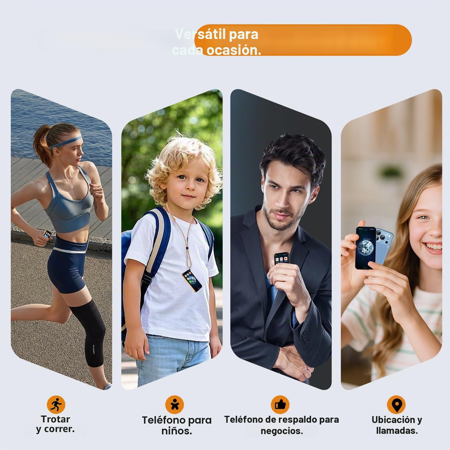 Mini Smartphone, Liberado 4G, Pantalla 3,88 Pulgadas, Android 12, Batería 1950mAh, Teléfono para Niños y Estudiantes, Doble SIM, Reconocimiento Facial (Negro, 4G)