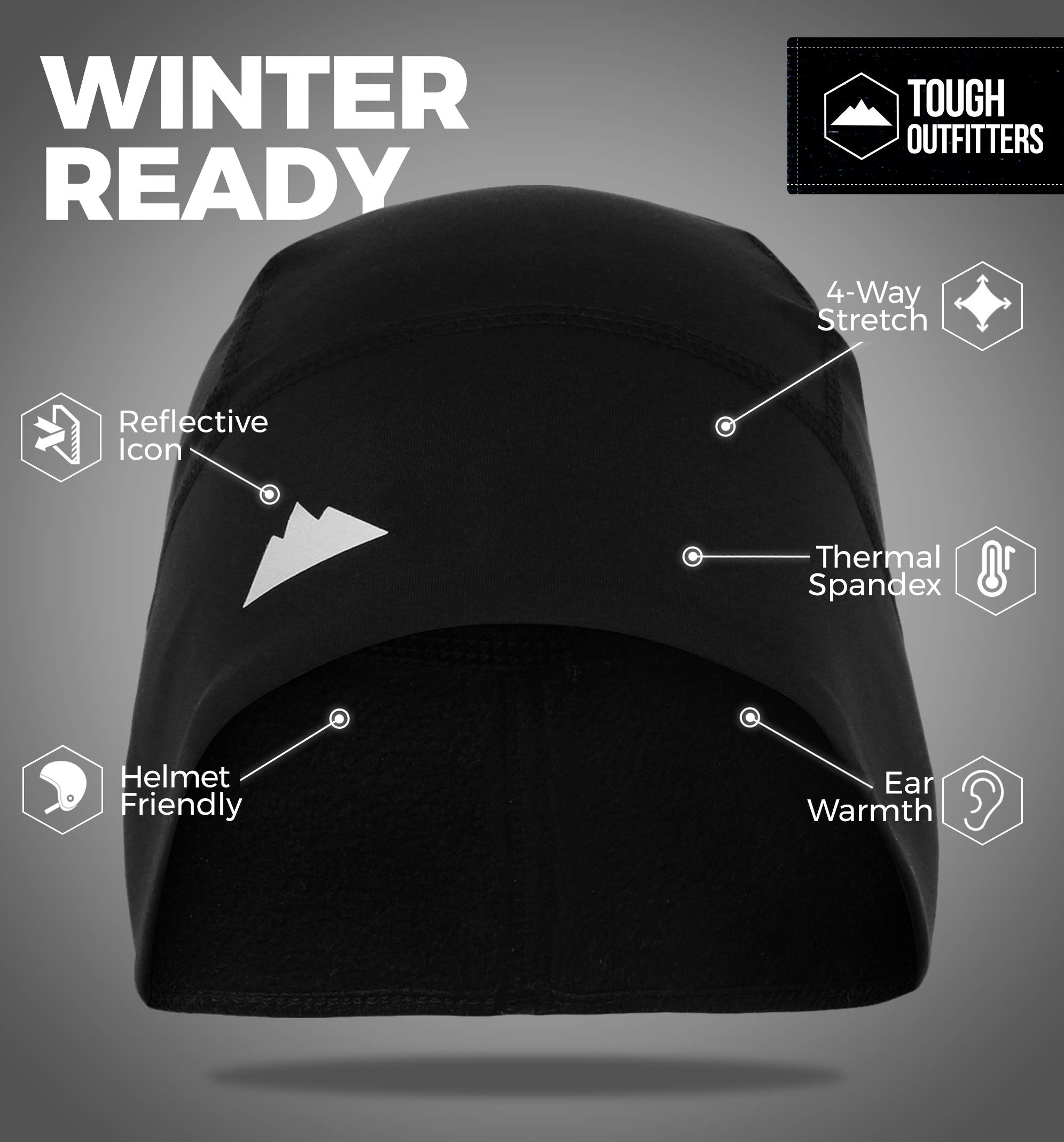 Skull Cap Helmet Liner Running Beanie Winter Thermal Under Helmet