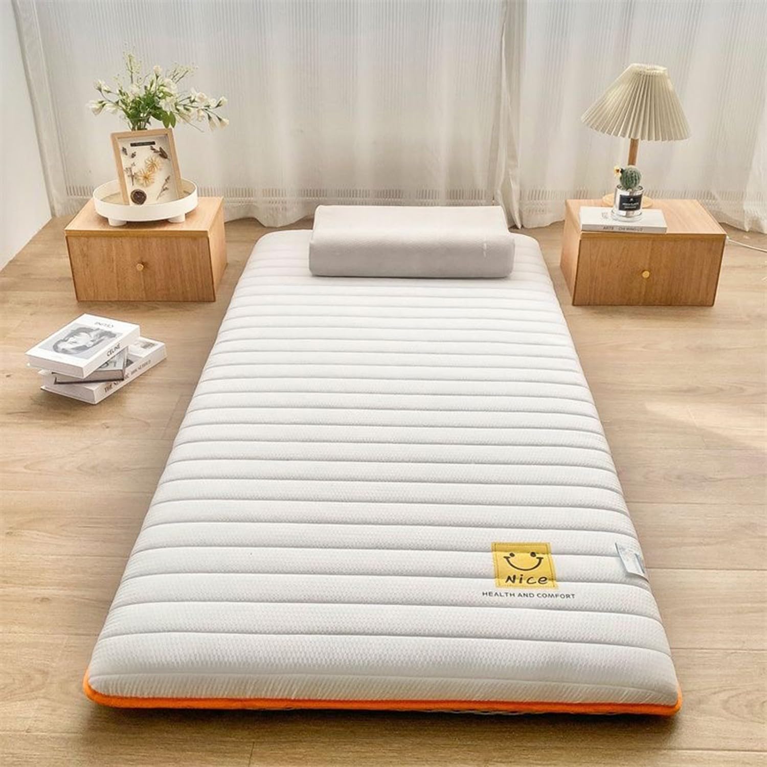 Japanische Moderner Stil Futon Matratze, Tragbare Tatami Bodenmatte, Verdickte Roll-Up-Schlafmatratze,Zur Nutzung Im Home Camping Schlafsaal, Bodenmatratze Faltmatratze Schlafmatt