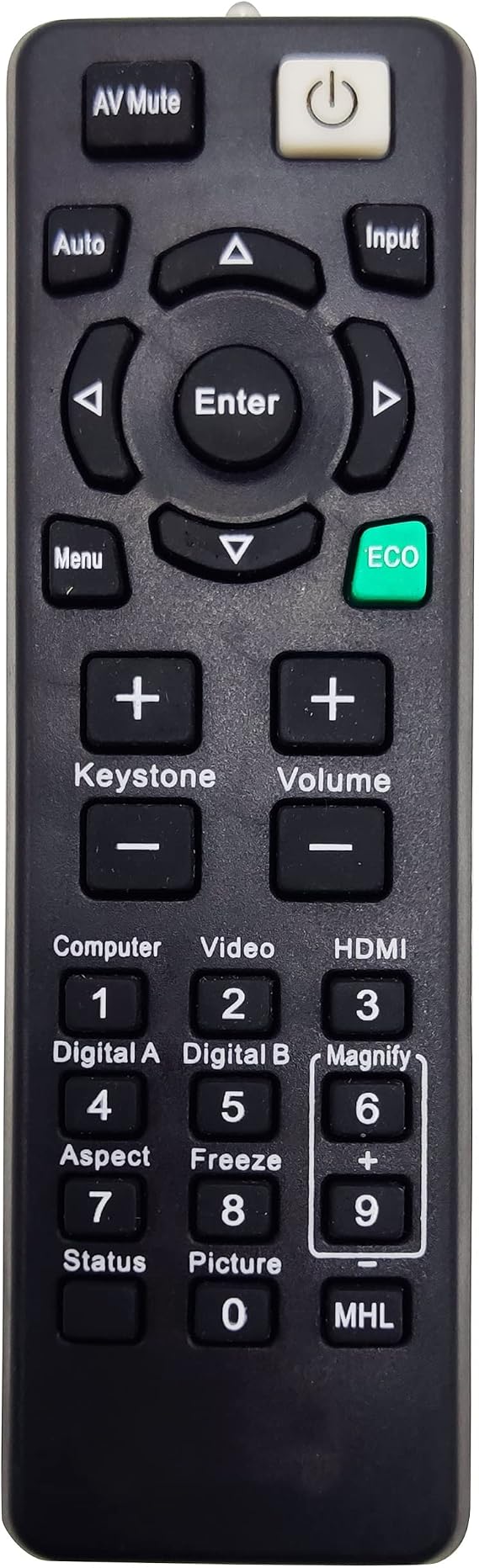 Remote Controller for Ricoh Projectors PJ HD5451, PJ S2440, PJ WX2440, PJ WX5461, PJ WX5770, PJ WXL5670, PJ X100ST, PJ X2440, PJ X2650, PJ X2670, PJ X2680, PJ X2690, PJ X5461, PJ X5770
