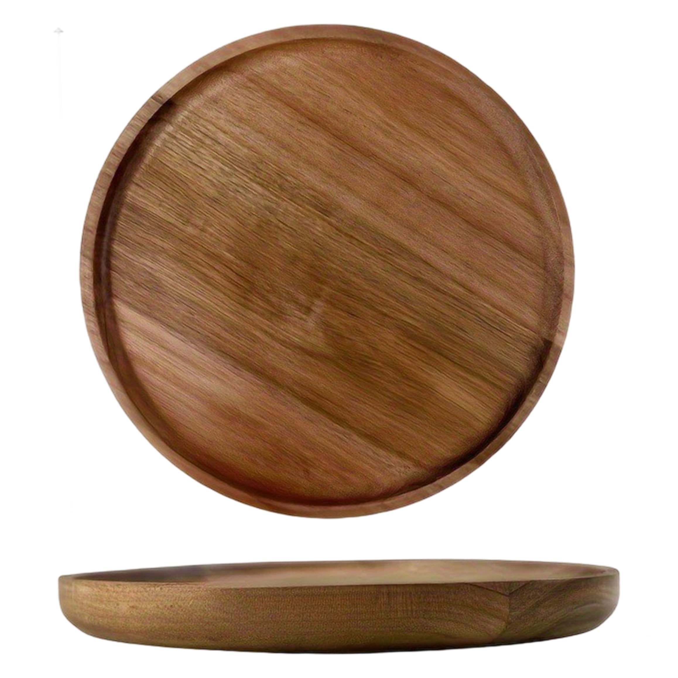 Plato rústico para centro de mesa en madera de acacia premium