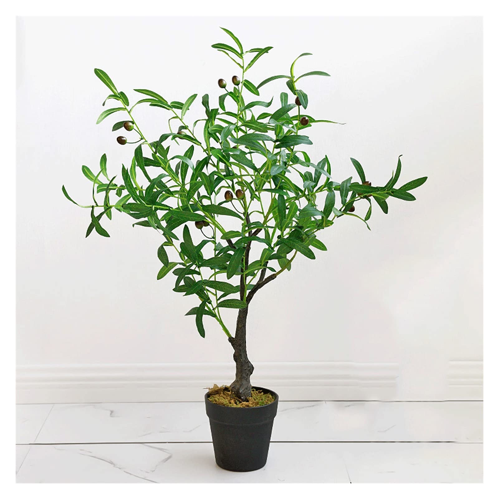 Sztuczne Rośliny 31 Cali Sztuczne Drzewo, Sztuczne Drzewo Oliwne Owoce Rośliny Jedwabne Liście Oliwne Dekoracje Do Domu Ogród Biuro Wesele Zieleń Dekoracje Bonsai Sosna