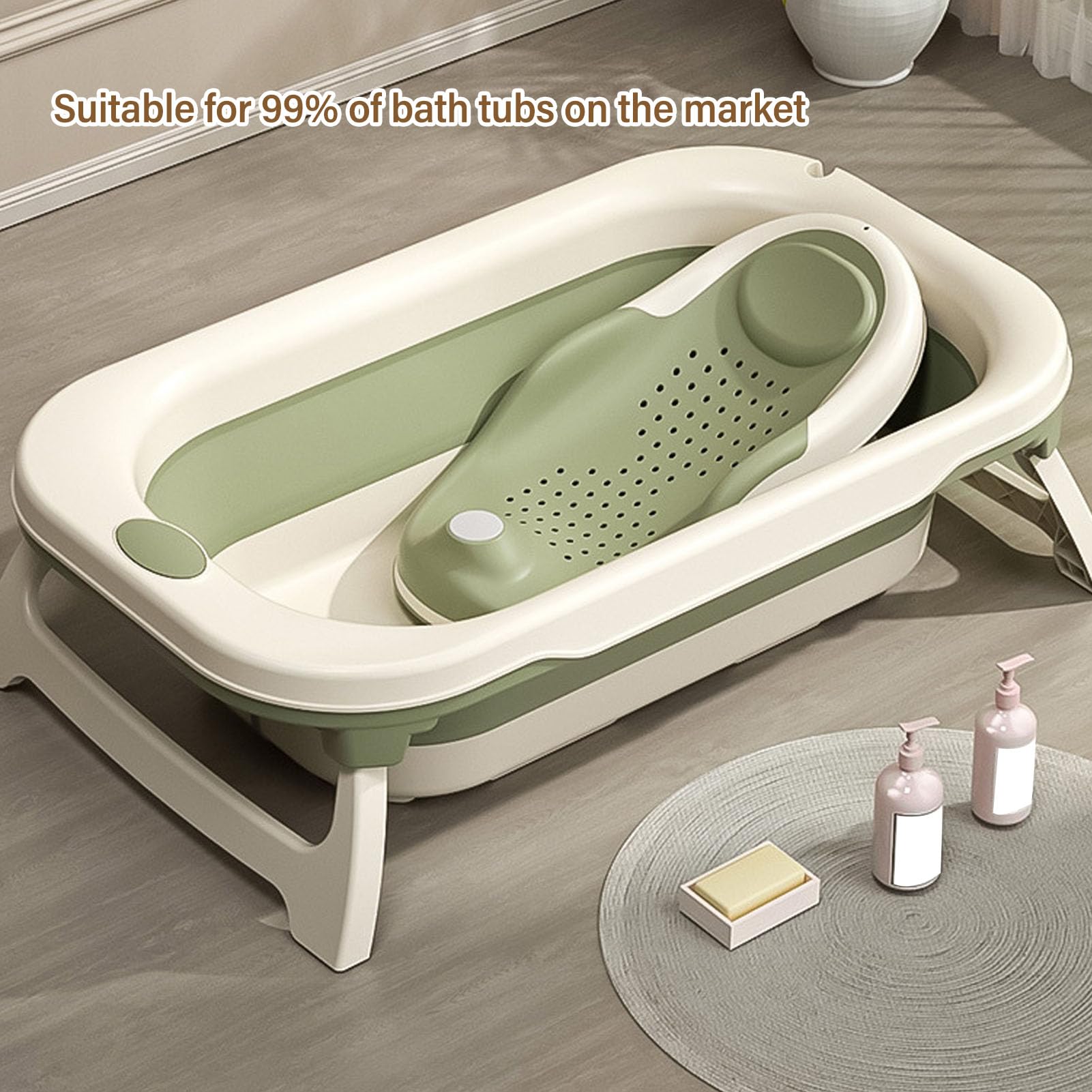 Supporto per Bagnetto, Seggiolino per Bagnetto, Vasca di Supporto Ergonomica per Bagnetto per Neonati, Seggiolino per Vasca da Bagno, Supporto Pieghevole per Bagnetto per il