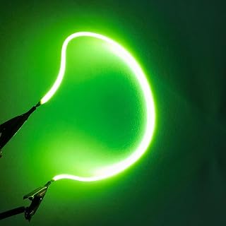 BULBEAWICK DC 3V 38/130/300/460mm Filamento Flexible Filamento LED Bombilla Edison LED Bead Diodos Accesorios de Luz 80MM Verde