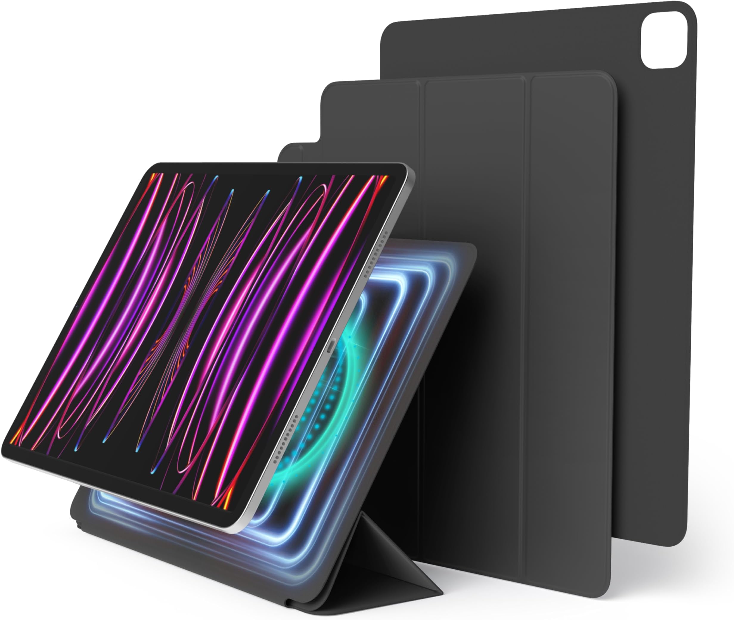 elago Case for iPad Air 13(M4, M3, M2) / Pro 12.9(3rd, 4th, 5th, 6th) -iPad Case with Magnetic Attachment to Metal Materials,Compatible with Apple iPad Pencil and elago’s Pencil case (Dark Grey)