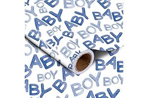 LeZakaa Gift Wrapping Paper Blue Baby Boy