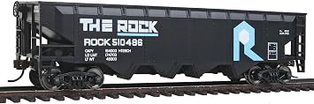 Walthers Trainline Offset Hopper-Ready to Run-Rock Island Black, Blue, White 931-1423 HO Scale Model Railroad - Freight Model