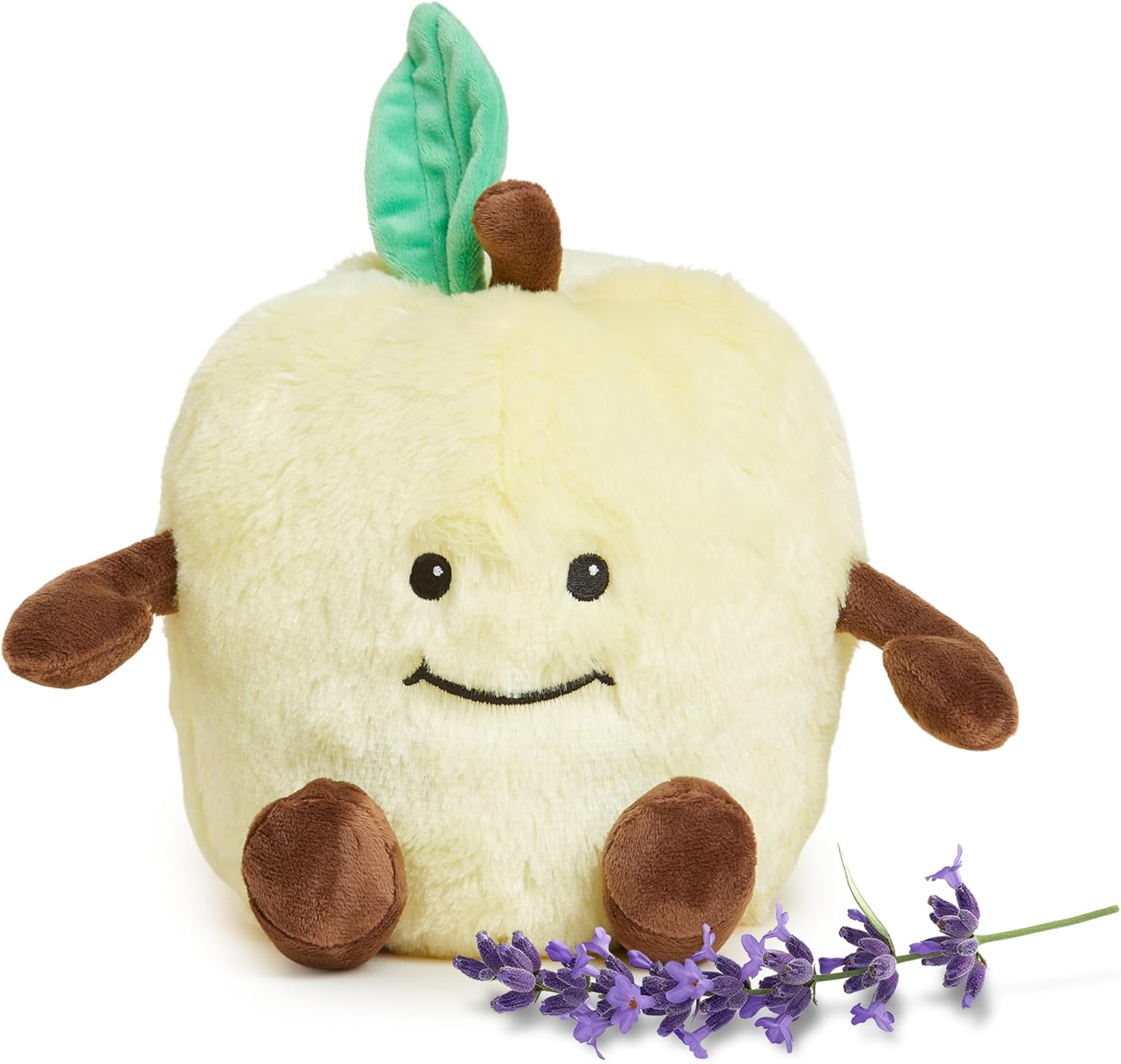 warmies Microwavable & Weighted Stuffed Animals, Golden Apple - Heated Stuffed Animal Plushie for Warmth & Comfort - Cute Soft Plush Toys for Adults & Children (Boys, Girls, Babies & Toddlers)