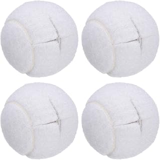 sourcing map 4 pelotas de tenis precortadas, universales precortadas, accesorios deslizantes para patas de muebles y protección del suelo, color blanco