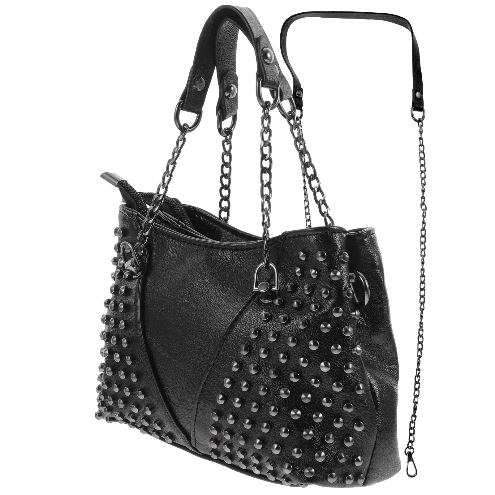 Paquet bandoulière à rivets femme chaîne élégante paquet à main polyvalent - 8