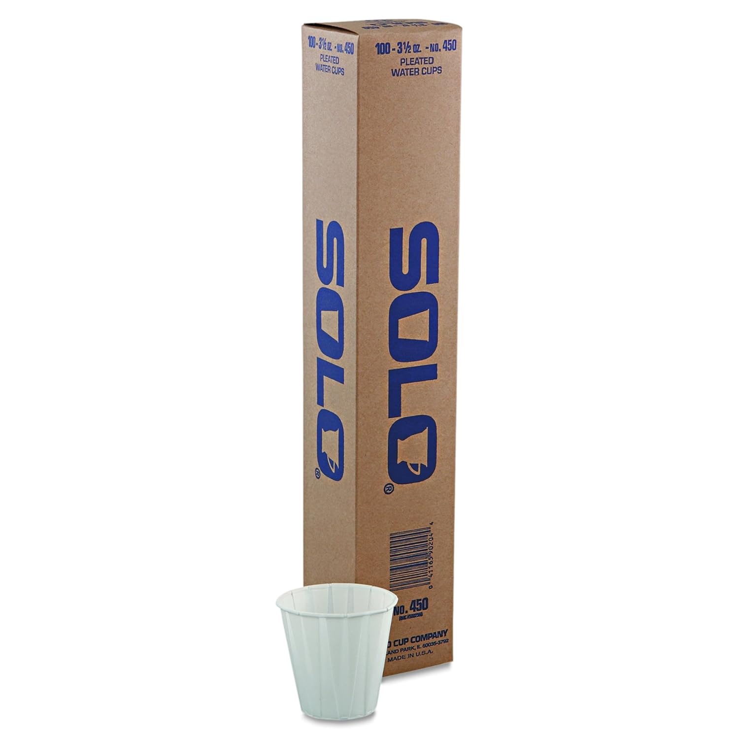 Solo Foodservice 450-2050 3.5 oz White Treated Paper Pleated Souffle Cup (Case of 5,000), white