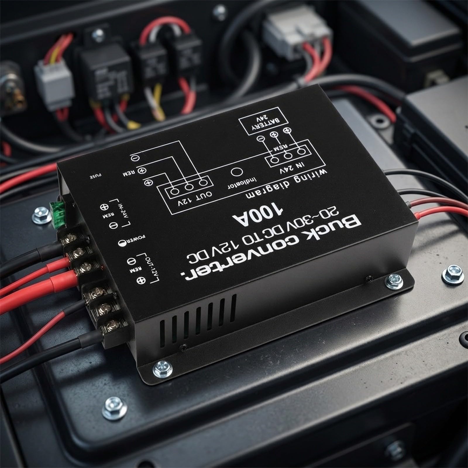 Convertitore DC 24V a 12V 100A 1200W Metallo