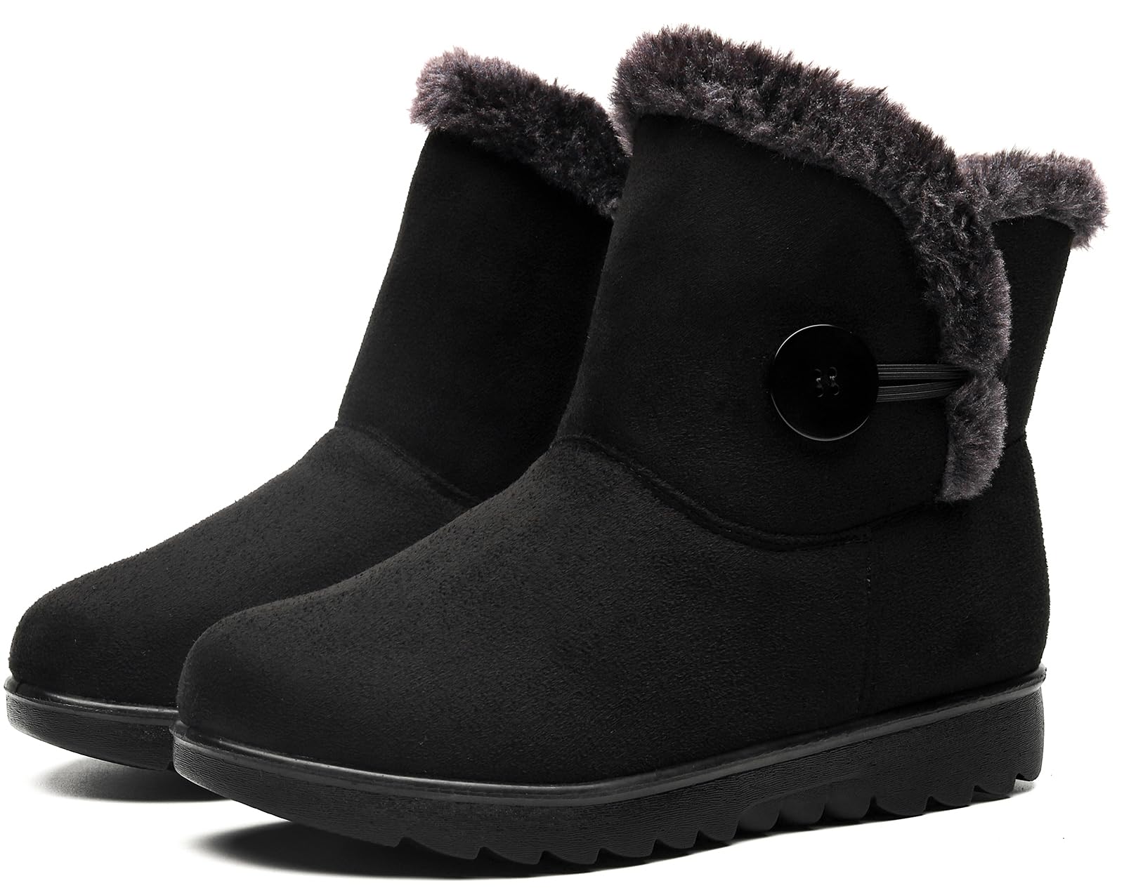 Damen Winterstiefel Warm gefütterte Winterschuhe Schneestiefel Winter Schlupfstiefel Kurzschaft Stiefel Boots Schuhe 35-41.5