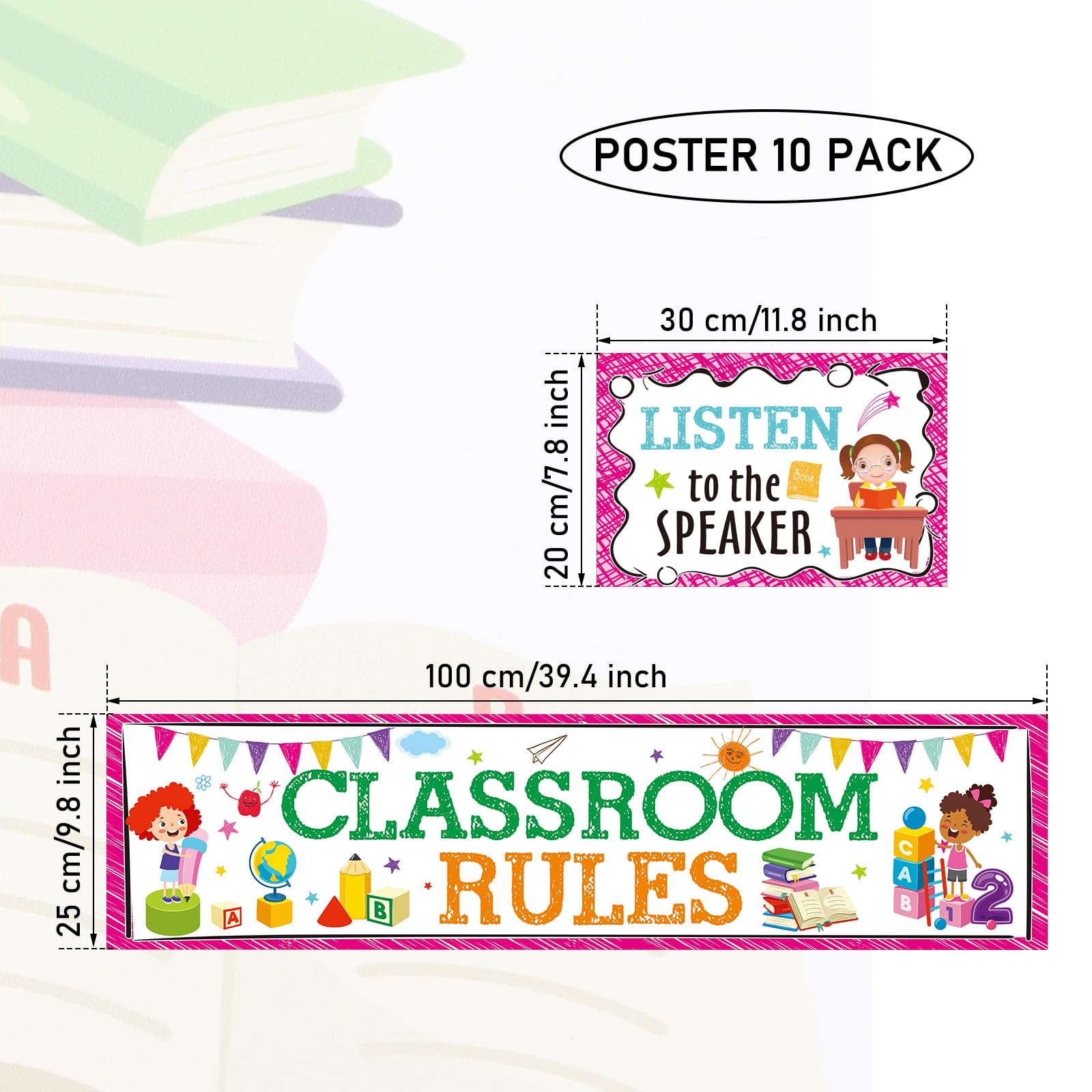 Classroom Rules Bulletin Board Set for Classroom Decorations Classroom Rules Posters Behavior Educational Good Habits Manners Chart for Kindergarten Preschool Primary Middle High School - Image 2