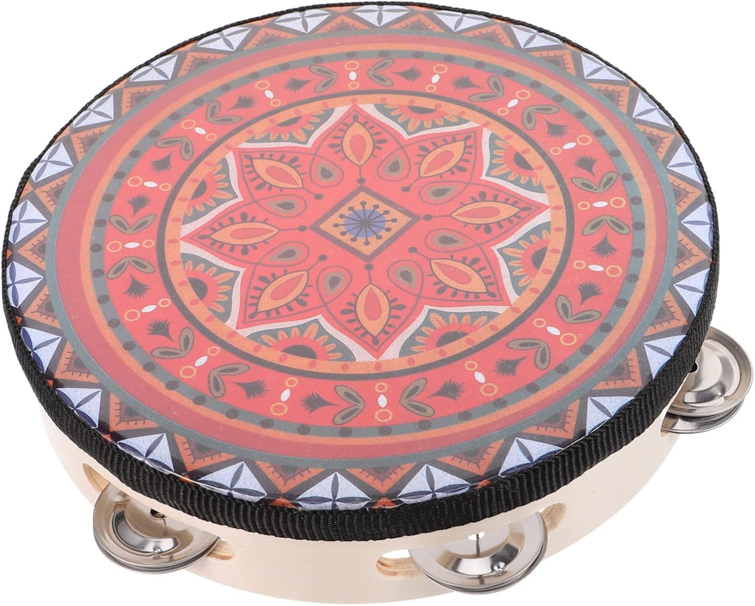 Handheld Tambourine Fringe Ribbon Streamer Tassel Drum Kids