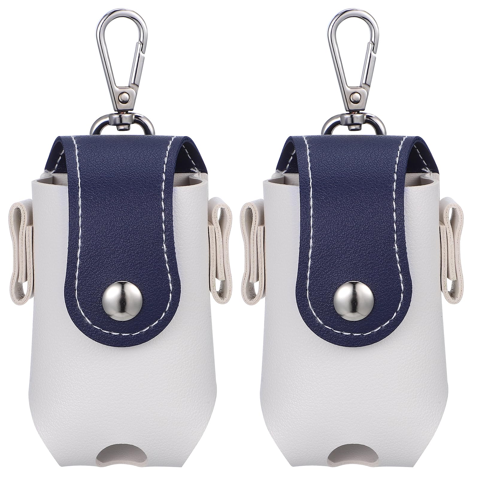 GANAZONO 2 Pz Custodia in Pelle per Borsa da Golf Sacche da Golf Piccola Borsa da Tee da Golf Porta Pallina da Golf Portatile Borchia a Sfera Scaffale di Stoccaggio Semplice