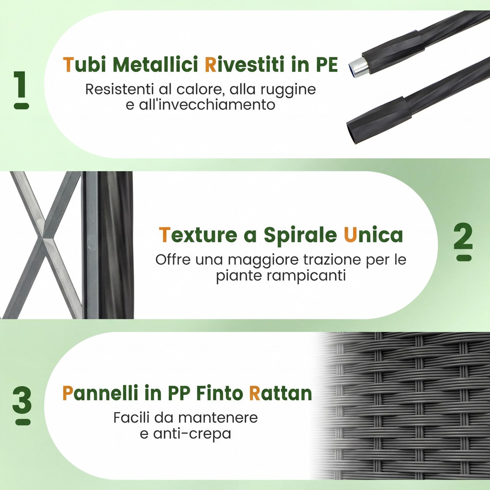 COSTWAY Fioriera Rialzata con Graticcio e Tetto, Irrigazione Automatica e Ruote Bloccatili, Letto da Giardino Rialzato in Rattan Impermeabile per Piante Rampicanti, Fiori ed Erbe (Grigio)