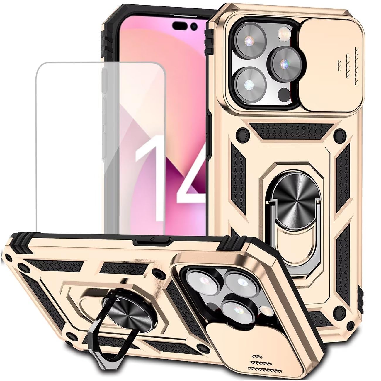 Coque iPhone 14 Pro Max de qualité supérieure avec vitre de protection - 8