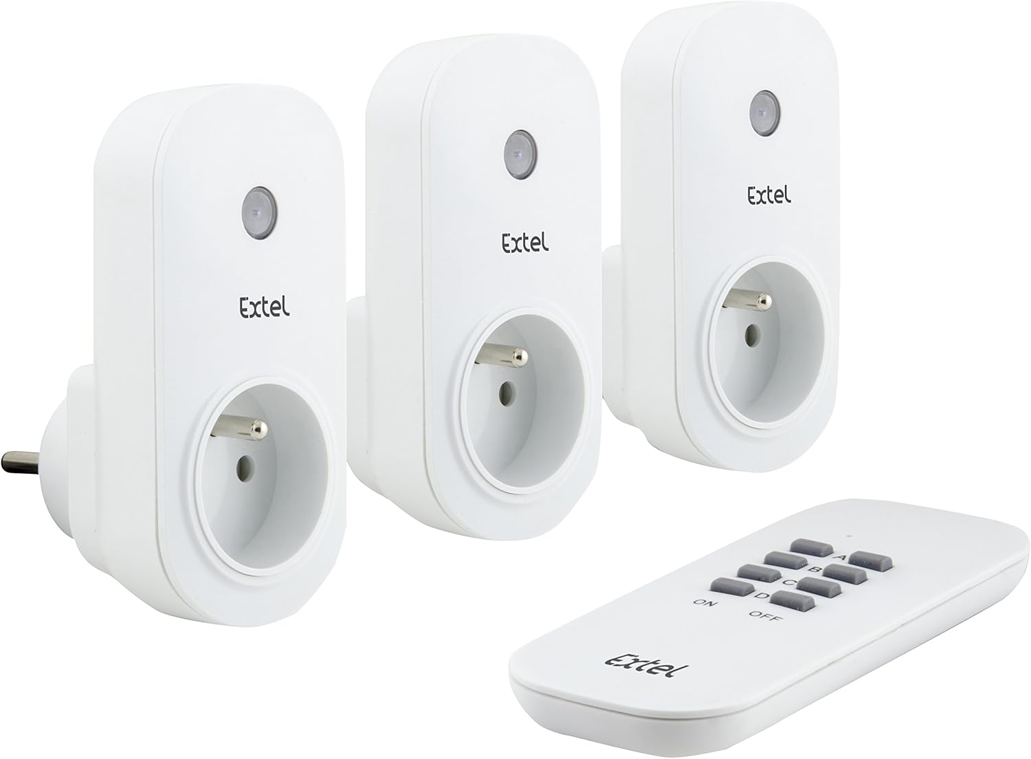 Extel 763215 Easy Domo 200 Kit 3 Sockets Remote Control with Remote