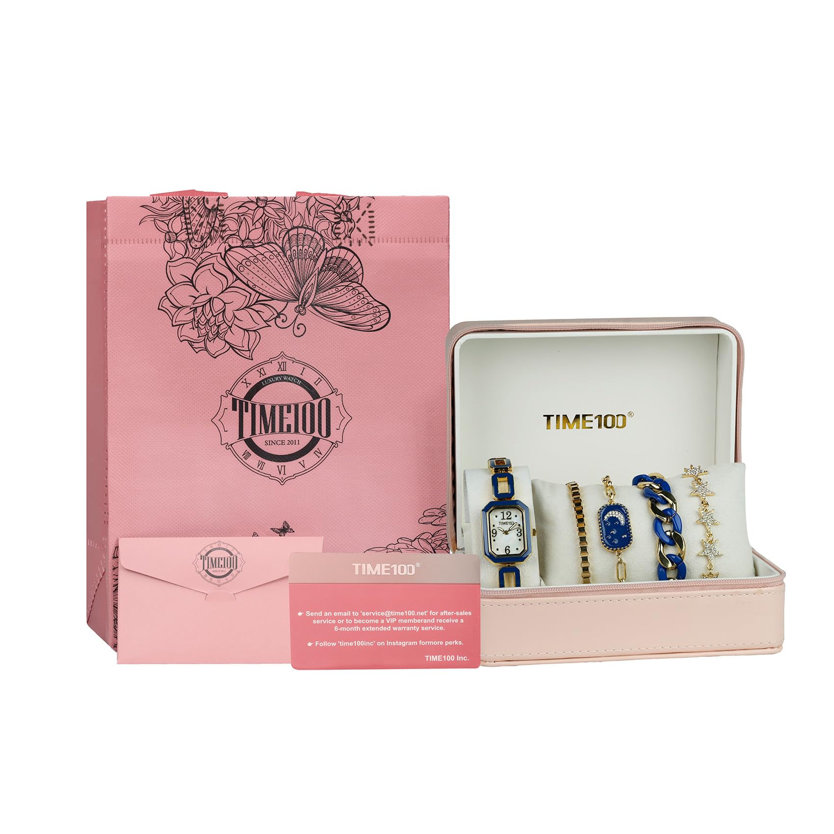 TIME100 Damenmode Uhr und Armband Set Trending Wristwear