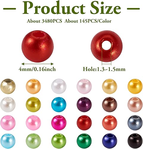 Miniatura 8 de Cheris - 1520 cuentas de cristal AB de 0.152 pulgadas, 8 colores, cuentas acrílicas facetadas de arco iris, espaciadores surtidos con caja de