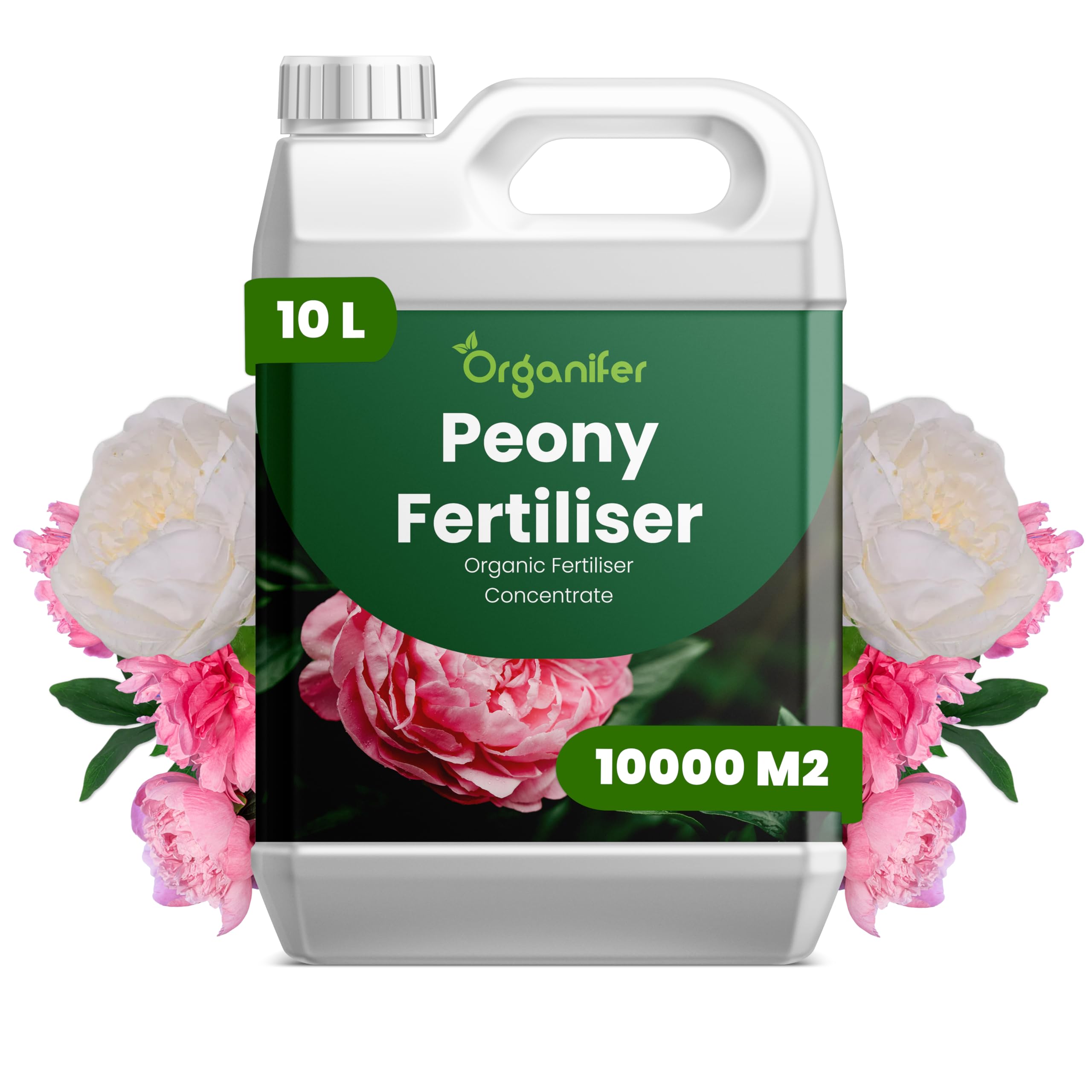 Peony Nawóz Organiczny Do Kwiatów - 10L - NPK 2-1-8 | Zdrowe Liście - Silne Korzenie I Wysoka Plonność - Organifer