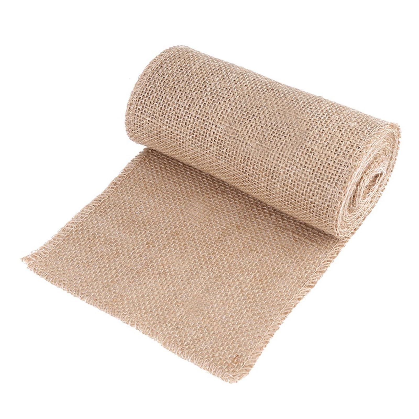 Goxqit One Color 3 Pcs Webbing Yellow Burlap Roll, Meter Jute Hessian Fabric Home Decor For Arts Crafts(15 * 1000Cm)