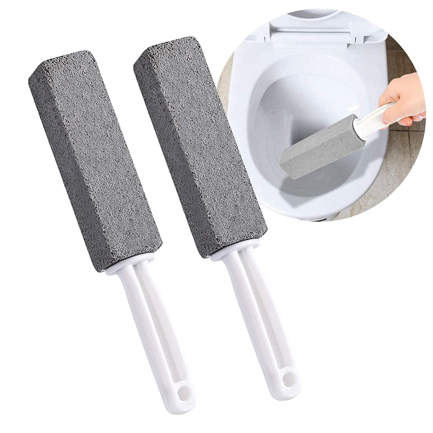 SKDBPM Toilet Cleaner Brush with Handle Pumice Stone for Cleaning, Tiles, Iron, and Rust, Cleaning, Stain Remover Toilet Bowl Clean Brush with Handle Pumice Scouring Stick Cleaner (Pack of 1) (B0CST9PJJW) Amazon Price History, Amazon Price Tracker