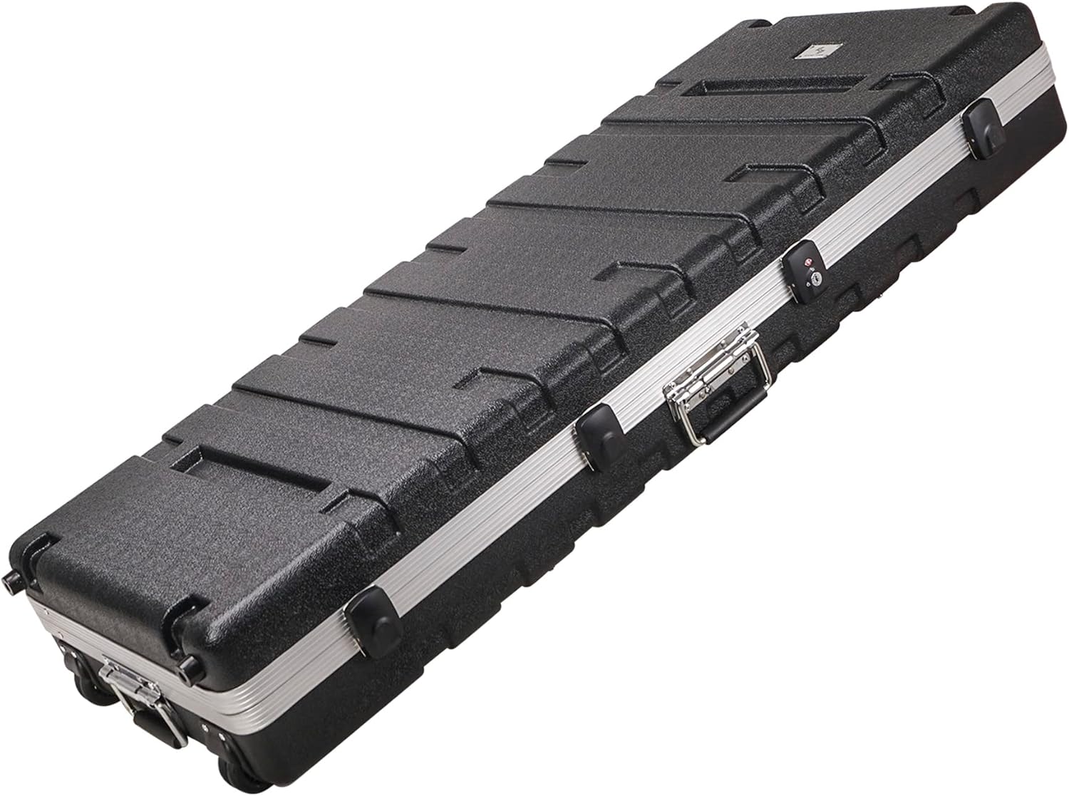 Sound Town Lightweight 61-Note Keyboard Case, ATA Flight Case with TSA Approved Locking Latches, Customizable Interior, Recessed Wheels (STKBC-61)