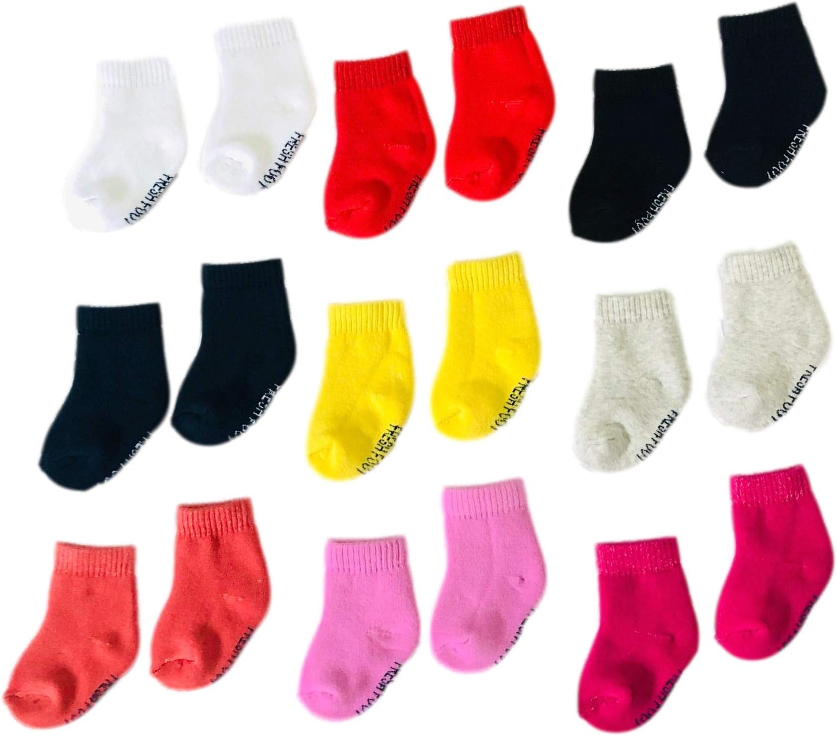 Fresfoot Organic Cotton Socks For New Born Baby 0-18 Months - Multicolour