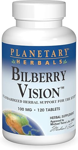 Planetary Herbals Tabletas Bilberry Vision, 120 unidades