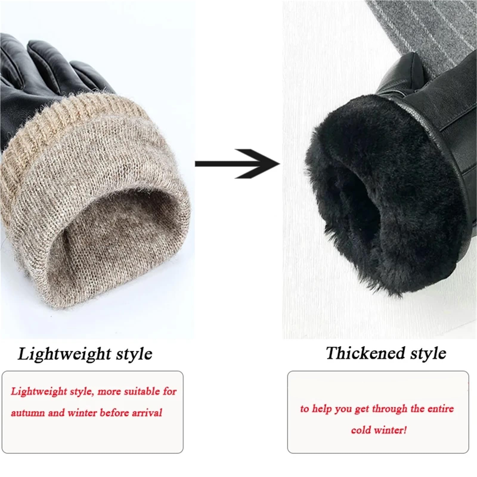 Guanti in pelle da uomo for l'inverno, guanti invernali, impermeabili, guanti caldi, guanti da lavoro invernali Per Versatile Protezione