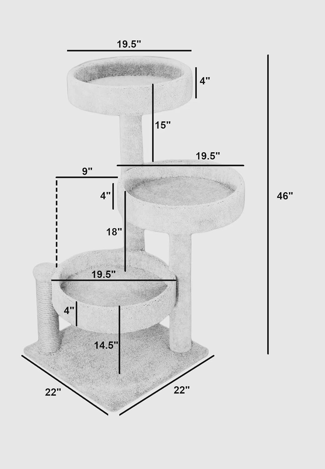 Prestige Cat Trees XXL Heavy-Duty Cat Tree – Extra-Large, Solid-Wood Haven for Big & Multiple Household Cats