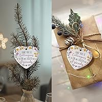 Vista 4 de YZEXEZY Adorno de regalo de compañero de trabajo, adorno colgante de cerámica para colega, despedida de jubilación, cumpleaños, Navidad, Acción