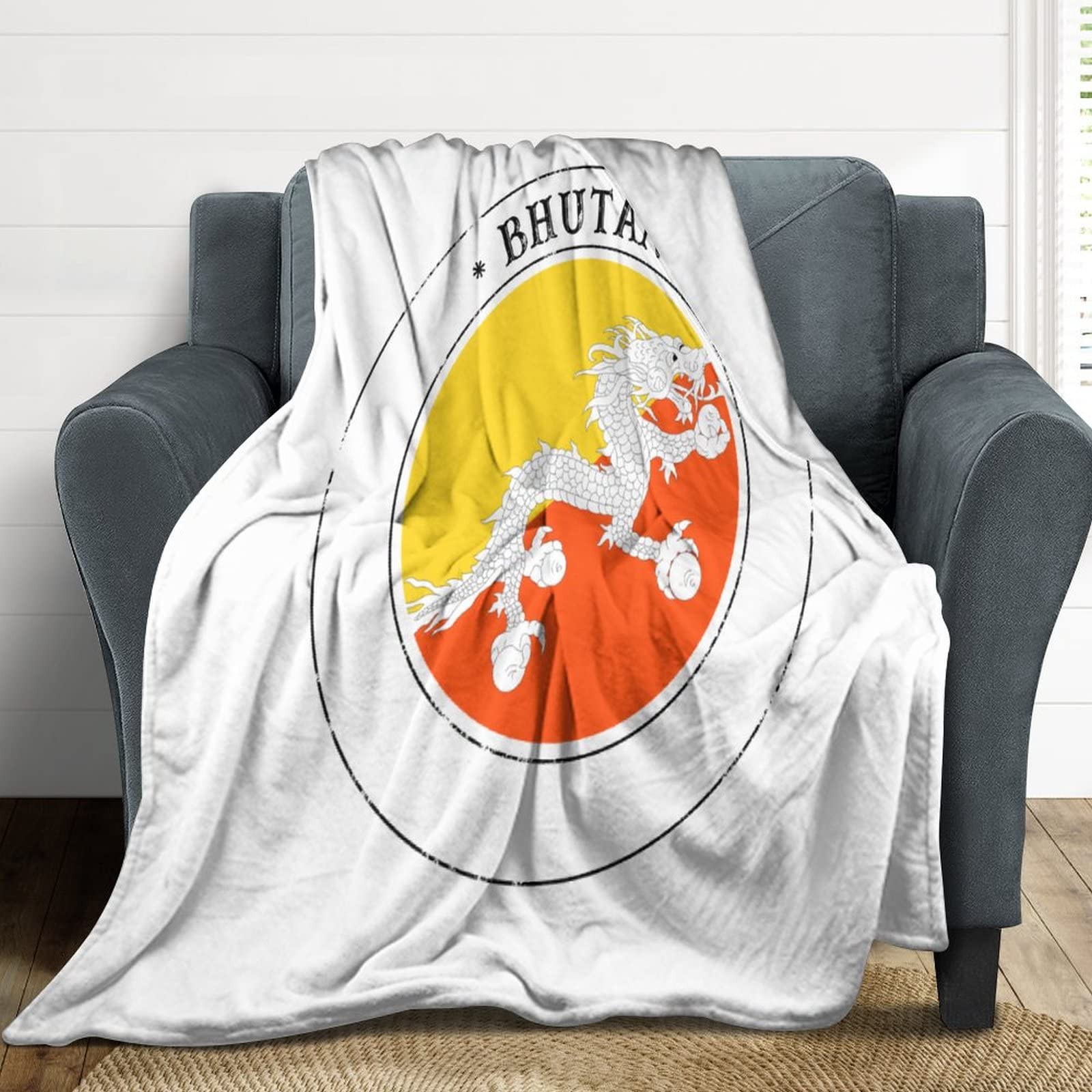 Couverture de lit en flanelle Bhoutan jeté de canapé pour salon de voyage ou chambre