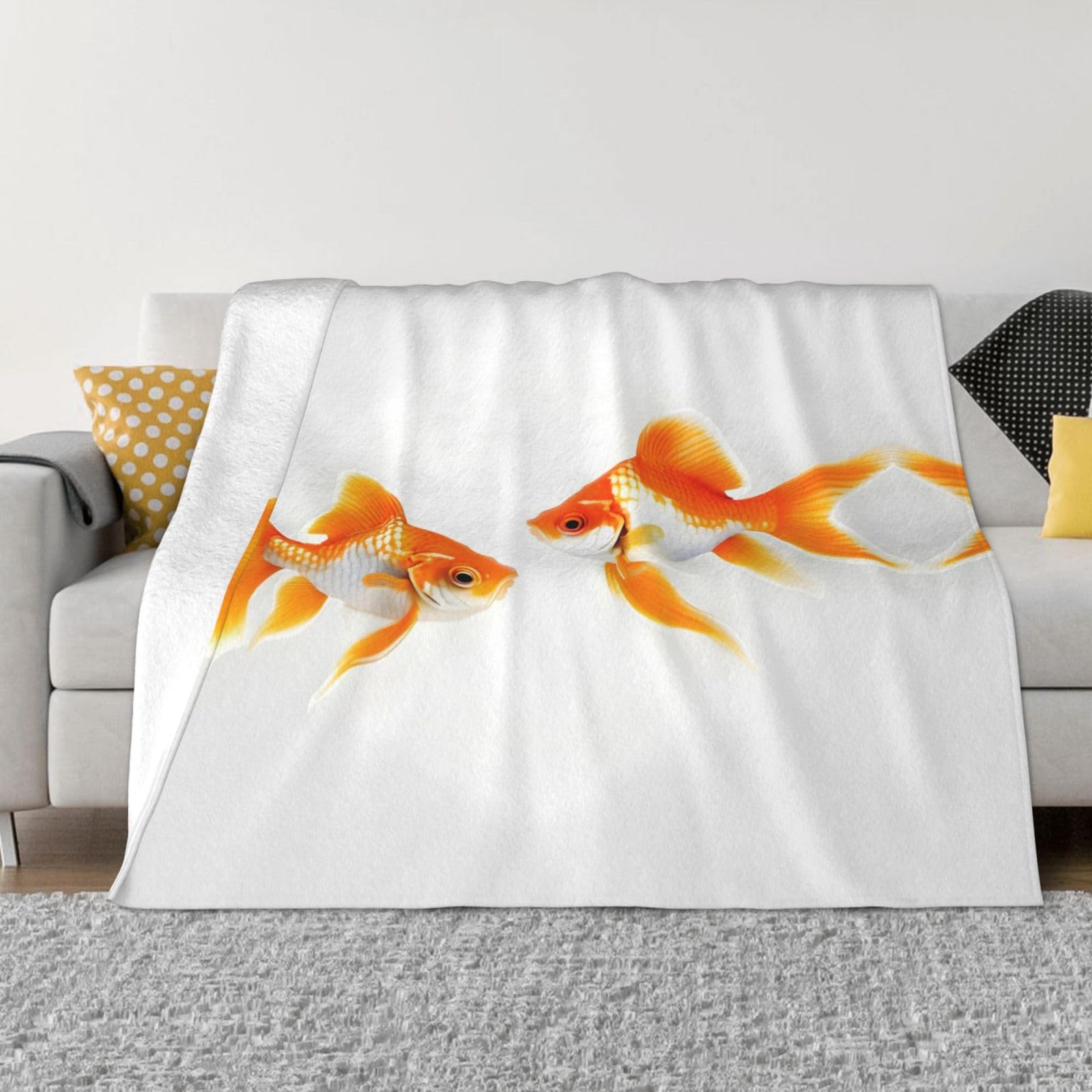 Couverture poisson rouge pour camping et voyage sous toutes saisons