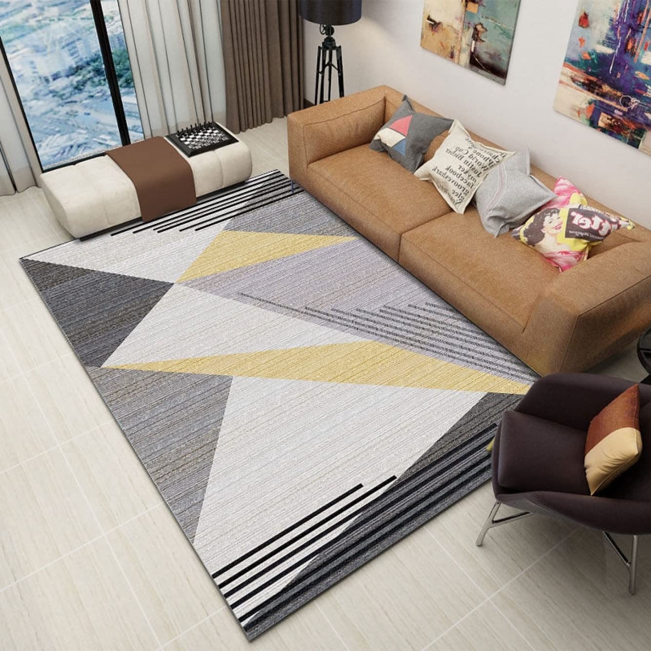 「ふわふわ」北欧ラグ　カーペット　インテリアラグ　ラグマット120×160 カーペット ラグマット 120x160cm 滑り止め付 洗えるラグ 抗菌
