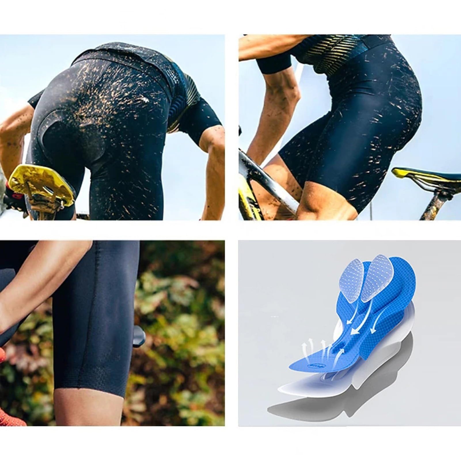 Damen-Fahrradtrikot-Set Kurzarm Atmungsaktive Fahrradbekleidung mit 9D Sitzpolster