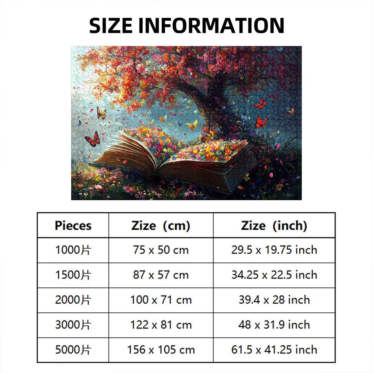 Puzzle 2000 elementów, magiczna książka puzzle dla dorosłych, gra edukacyjna z pudełkiem na prezent dla dorosłych, rodzinne gry edukacyjne, łamacz głowy na Boże Narodzenie dekoracje do domu, prezent