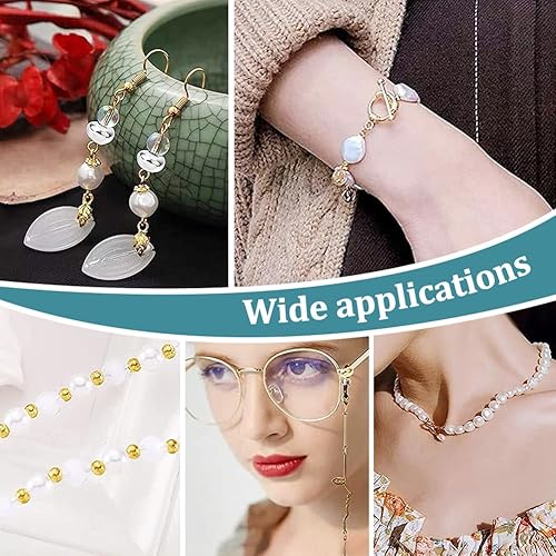 Miniatura 4 de PH PandaHall Acerca de 1591 piezas de kits de hallazgos de fabricación de joyas, 12 estilos de cuentas de latón dorado, cuentas de crimpado