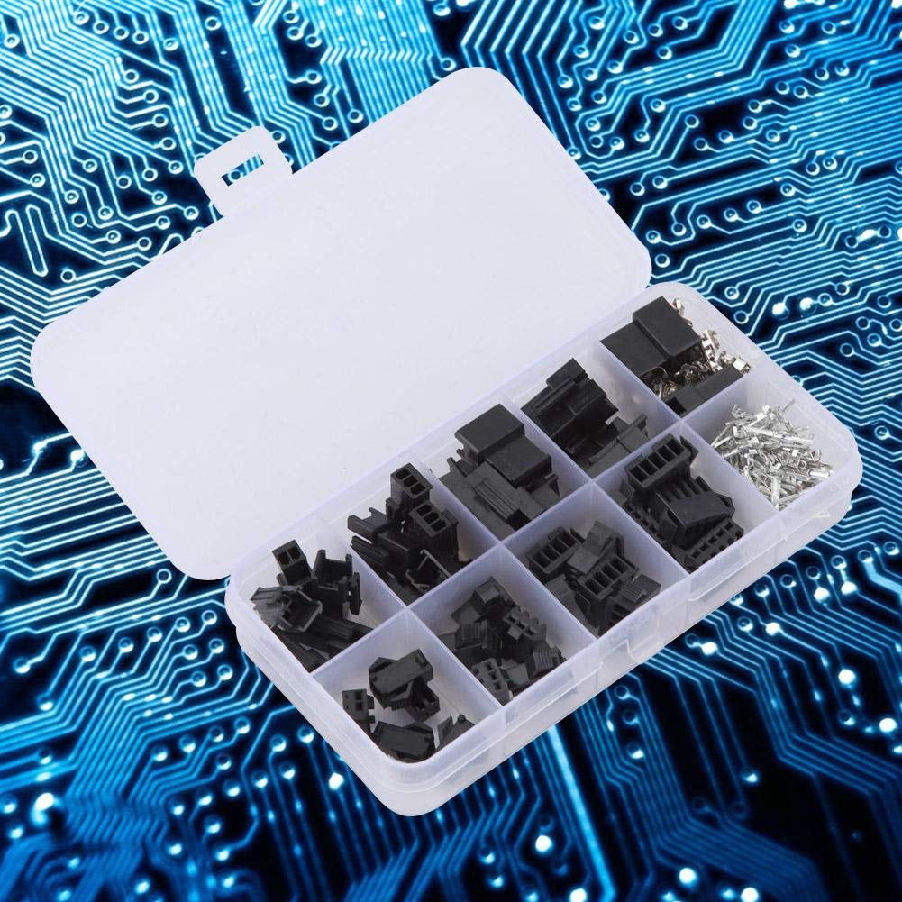 200 PCS JST Connecteur 2.54mm Pas 2 3 4 5 Pin Mâle Femelle Broche Logement Adaptateur Assortiment Kit