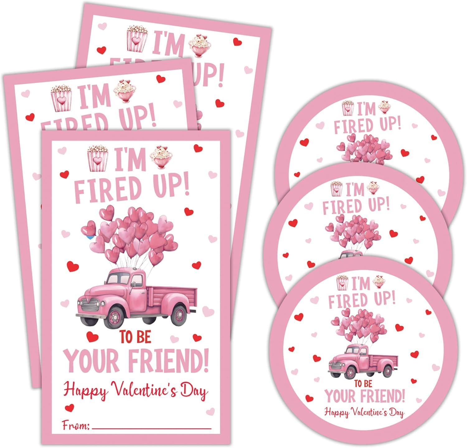 Valentine's Day Gift Stickers, Capybara Pattern Self- Adhesive Labels for Classroom Friend, Valentines Favor for Gift Wrapping Decoration, 20 Round & 20 Rectangular Set