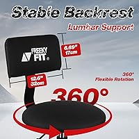 Vista 5 de Taburete de tienda con respaldo, taburete de garaje mecánico para taller, taburetes de tienda ajustables, taburetes acolchados para banco de trabajo