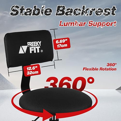 Miniatura 5 de Taburete de tienda con respaldo, taburete de garaje mecánico para taller, taburetes de tienda ajustables, taburetes acolchados para banco de trabajo