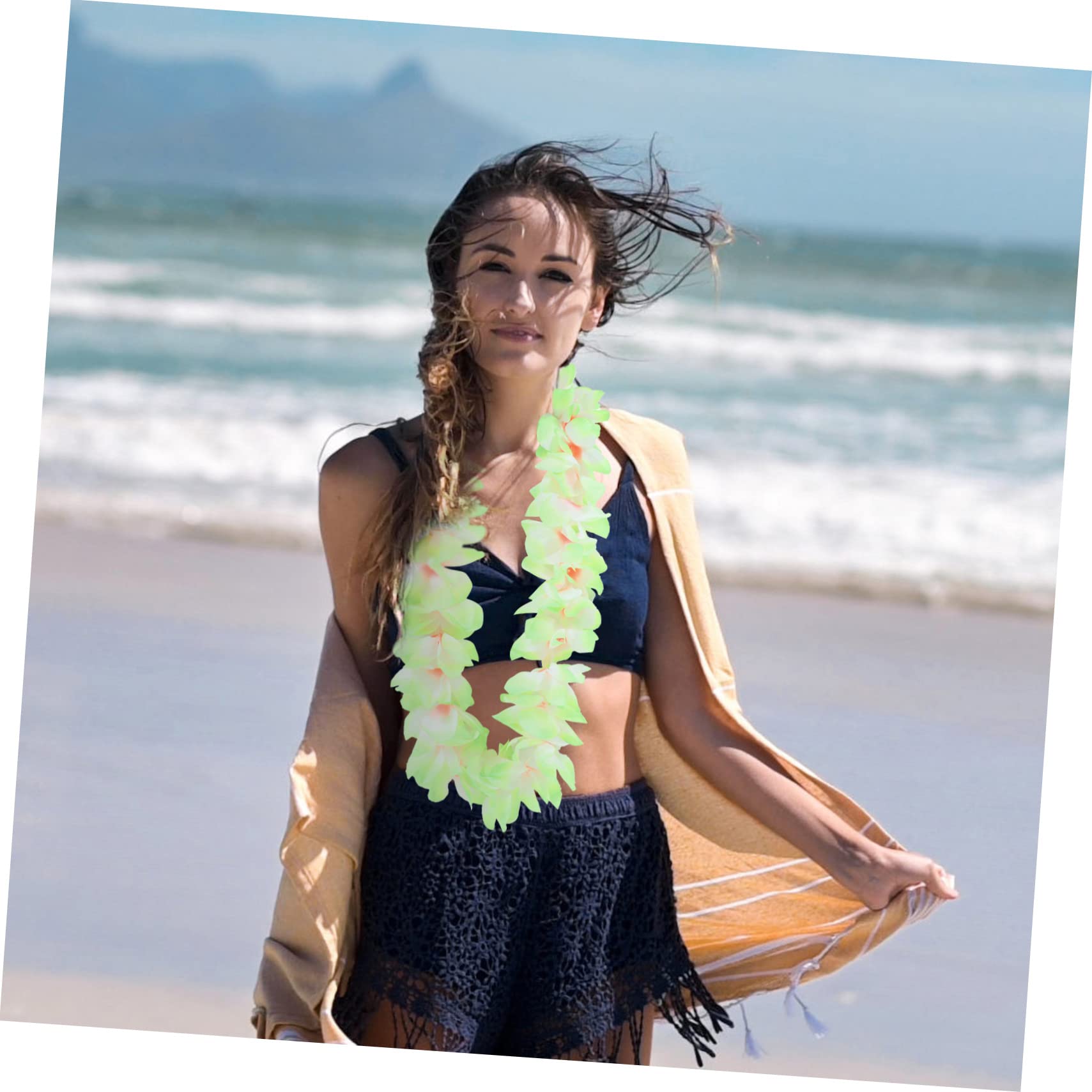 Cabilock 4 Set Di Ghirlande Di Fiori Per Spettacoli Ghirlande Di Fiori Hawaiane Collana Per Matrimonio Spiaggia 4 Pezzi*4