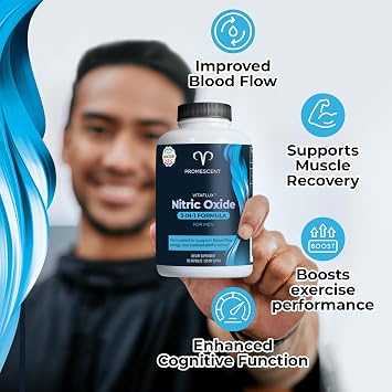 Promescent VitaFLUX Nitric Oxide Supplement, L Arginine l Quality Citrulline Supplements for Men + Testosterone Booster for Men Supplement w/Tongkat Ali (LongJack), KSM-66 Ashwagandha